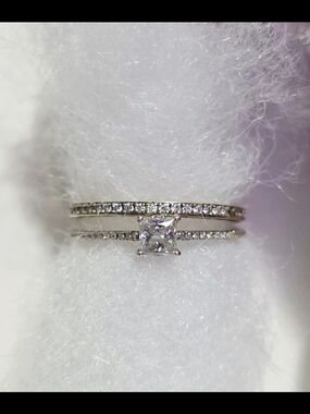 10K White Gold 1.75 CTW Moissanite Wedding Ring